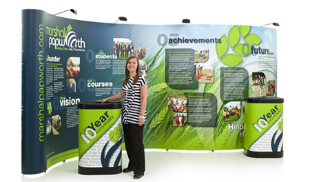 S Shape Pop Up Backdrop | MillionColour Display Advertising - Display ...